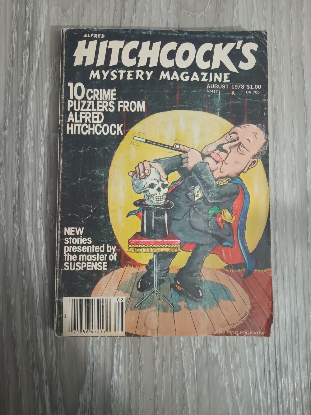 Hitchcock's Mystery Magazine Kids Puzzle Book - Black & Yellow Cover